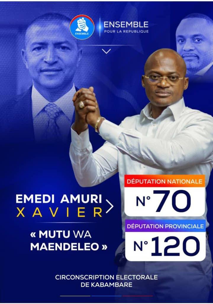 EMEDI AMURI Xavier alias TODIS, Candidat Député National et Provincial à Kabambare